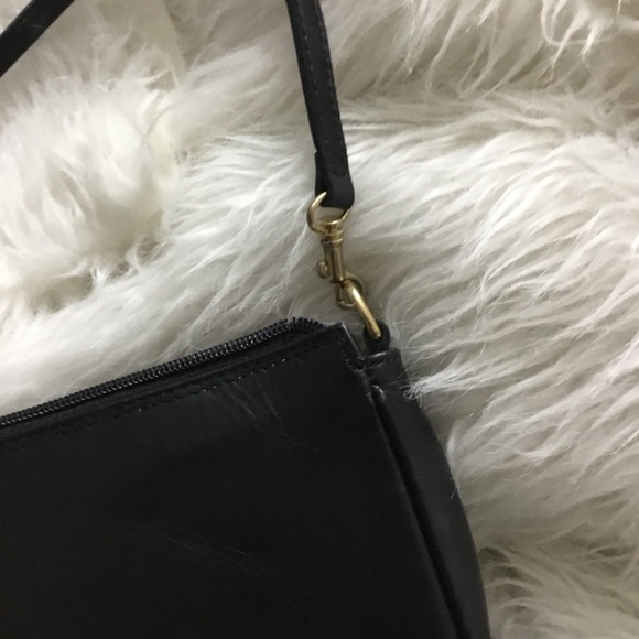 Boho Black leather tapestry shoulder purse - Picture 7 of 8